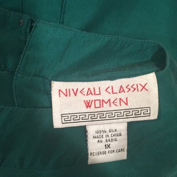 Vintage Niveau Classix 100% silk short-sleeved blouse - Picture 3 of 7